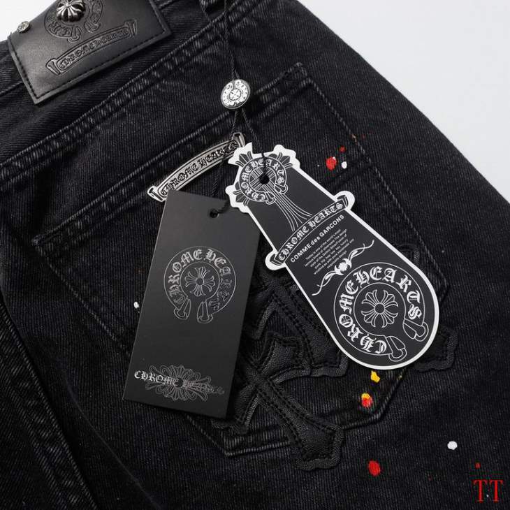 Picture of Chrome Hearts Jeans Short _SKUChromeHeartssz28-3620tn128891